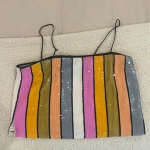 Veronica Beard multicolor sequin camisole